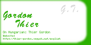 gordon thier business card
